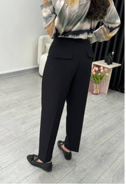 MOCK BELTED TROUSER