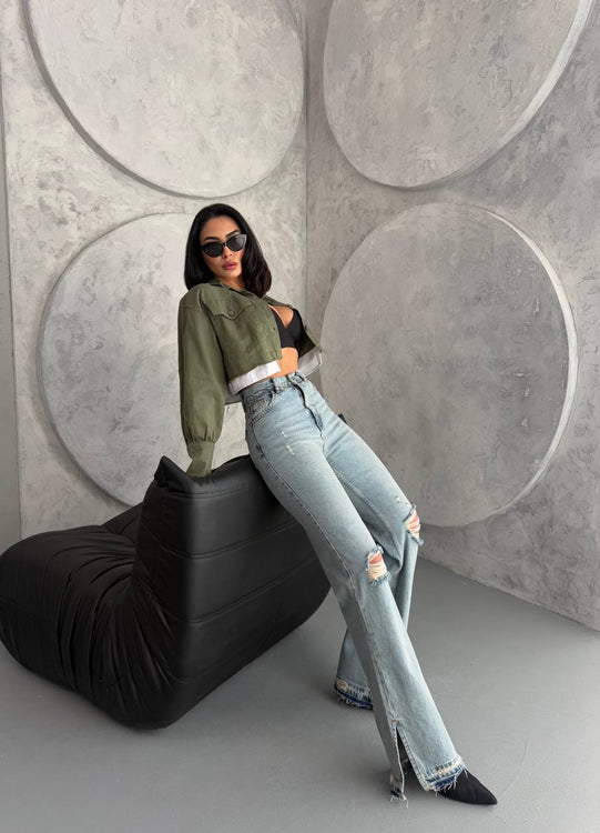 NOELIA DENIM WIDE LEG JEANS