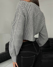 TADA crop fringed cardigan